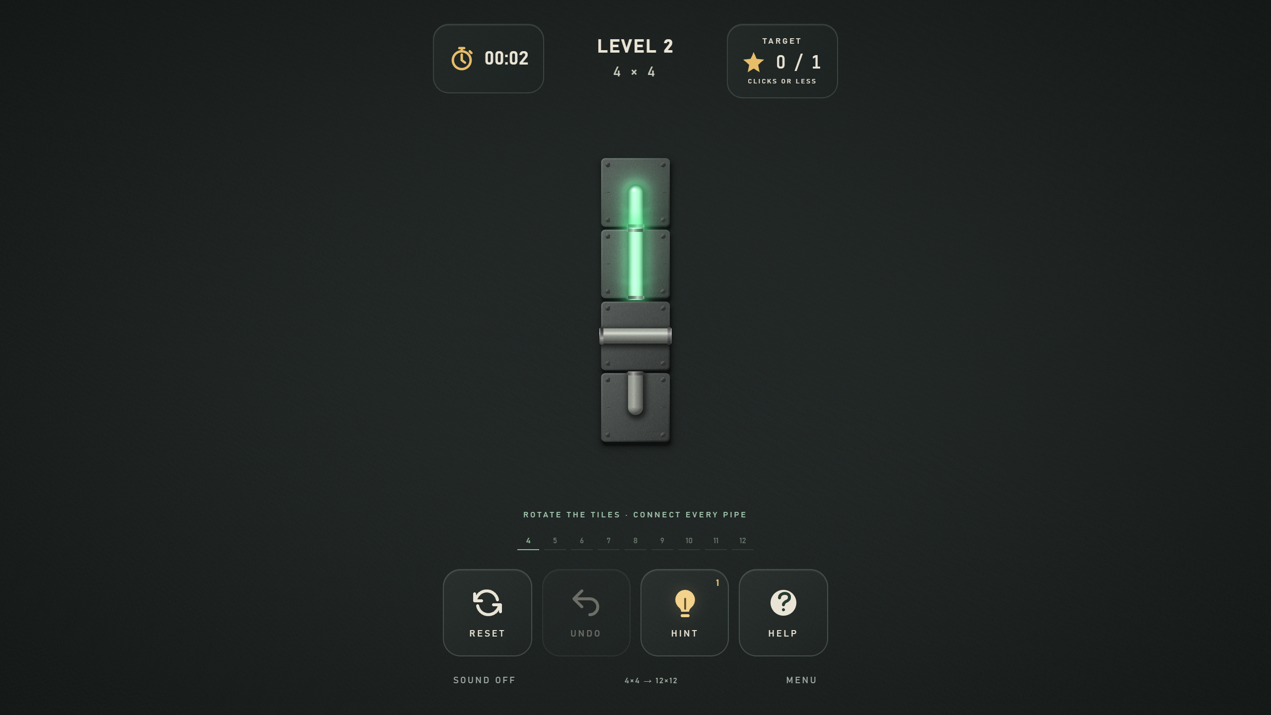Glowline Pipesのゲーム画面